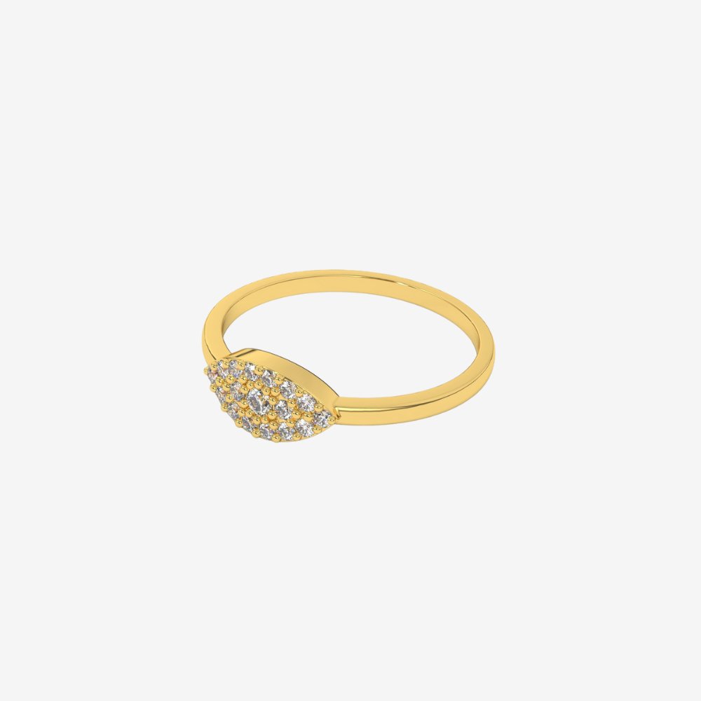 "Rachel" Evil Eye Pavé Diamond Ring - - Jewelry - Goldie Paris Jewelry - Ring statement