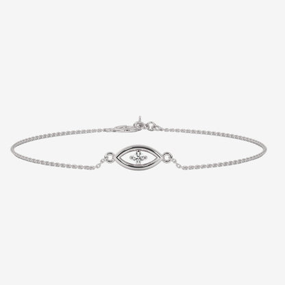Evil Eye Single Diamond Bracelet - Goldie Paris Jewellery