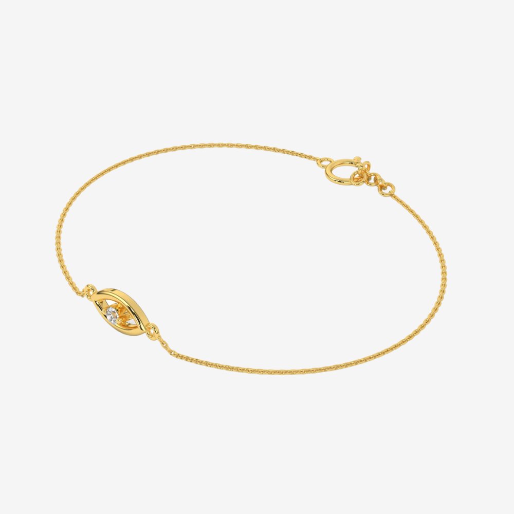 Evil Eye Single Diamond Bracelet - - Jewelry - Goldie Paris Jewelry - Bracelet