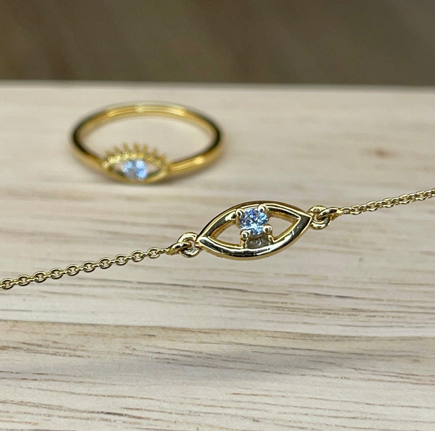 Evil Eye Single Diamond Bracelet - - Jewelry - Goldie Paris Jewelry - Bracelet