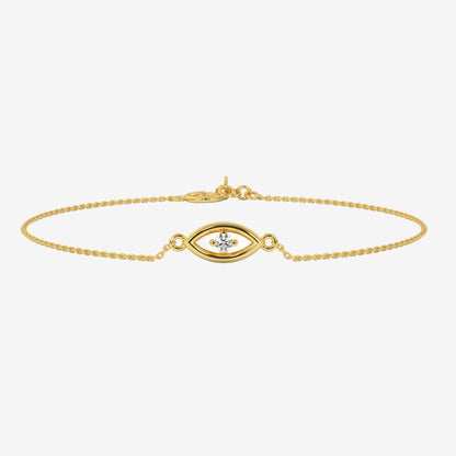 Evil Eye Single Diamond Bracelet - Goldie Paris Jewellery