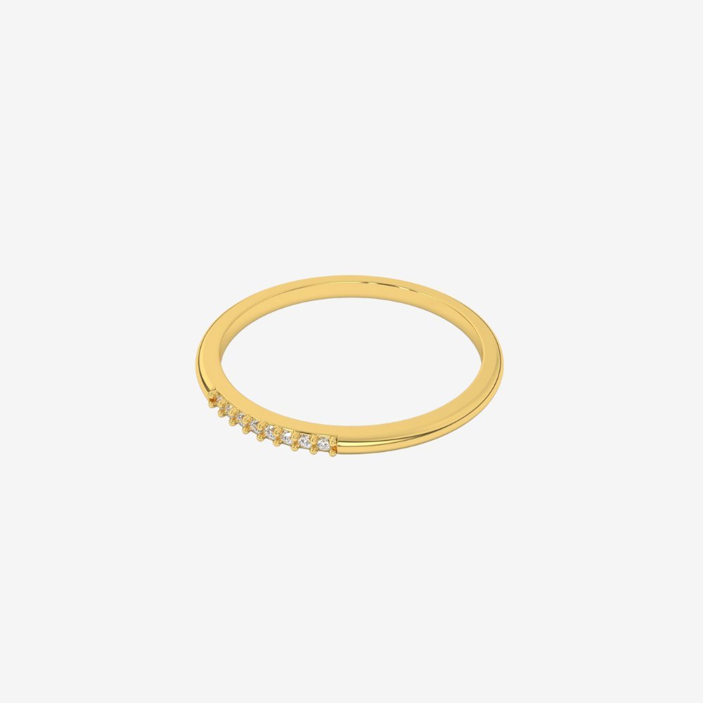"Hanna" Diamond Row Stackable Ring Band - Goldie Paris Jewellery