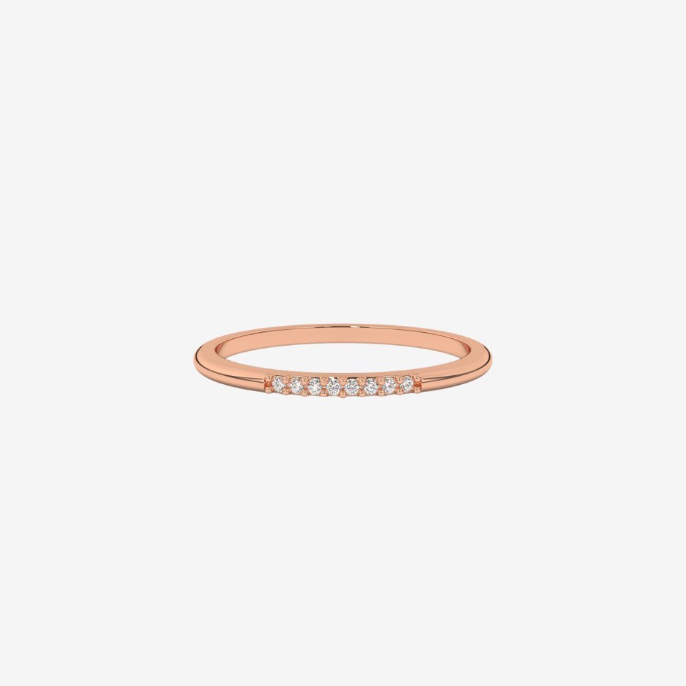 "Hanna" Diamond Row Stackable Ring Band - Goldie Paris Jewellery
