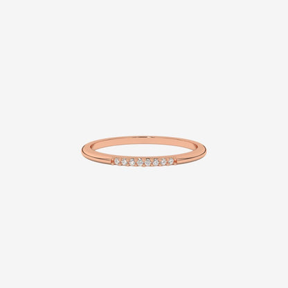 "Hanna" Diamond Row Stackable Ring Band - Goldie Paris Jewellery