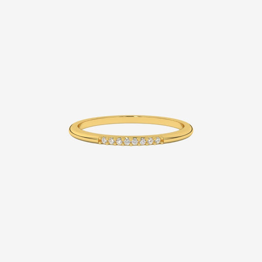 "Hanna" Diamond Row Stackable Ring Band - Goldie Paris Jewellery
